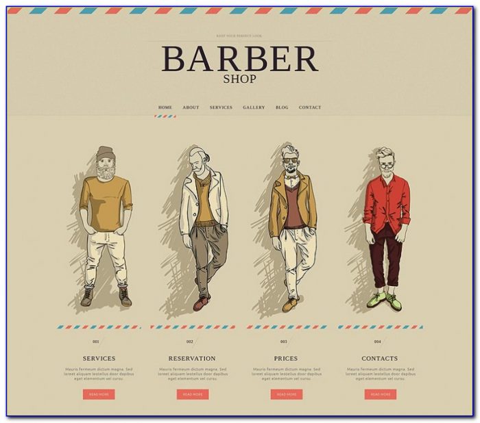 Barber Shop Website Templates Free