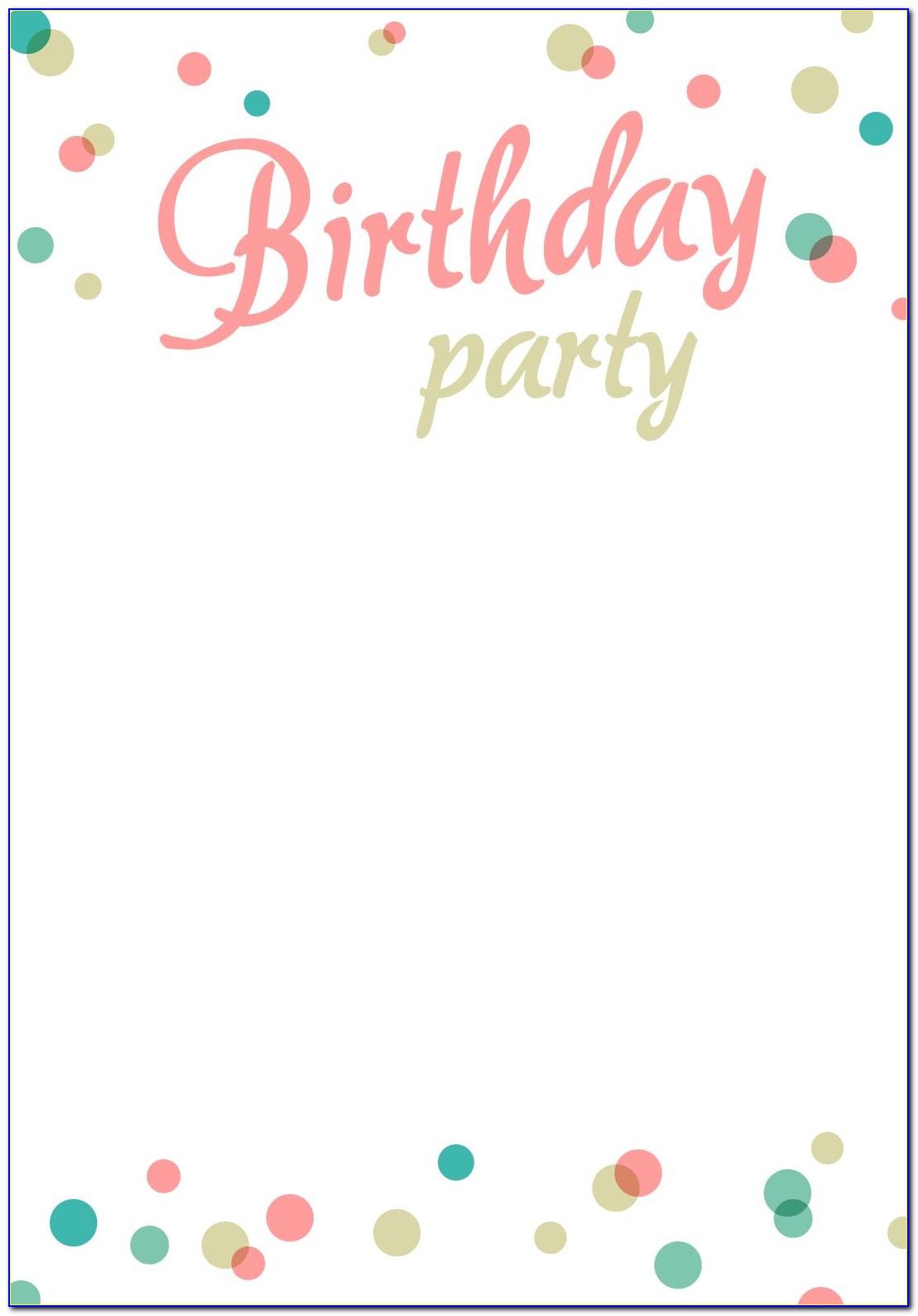 Birthday Invitation Maker Printable