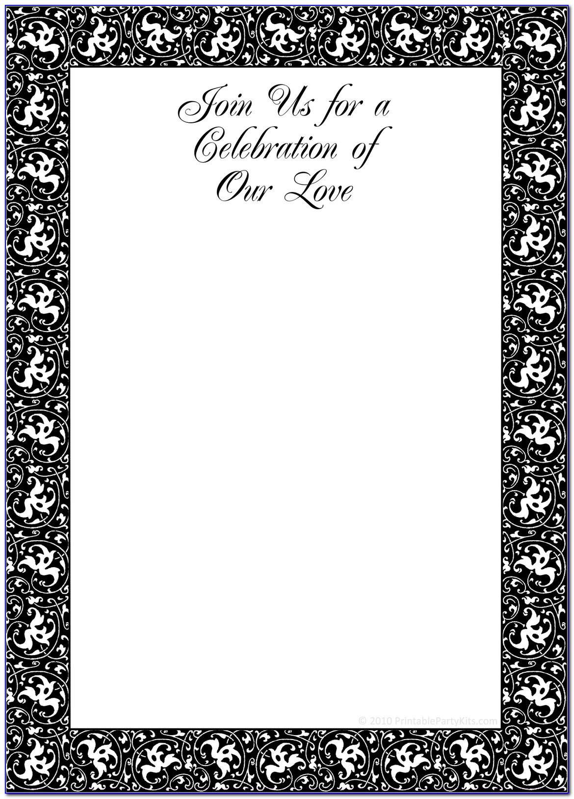Black And White Christmas Party Invitations Templates