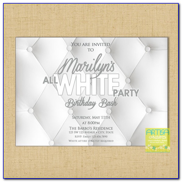 Black And White Party Invite Template Free