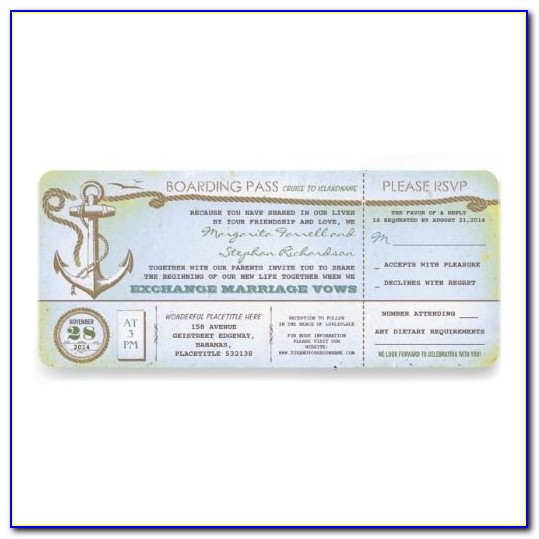 Boat Ticket Template