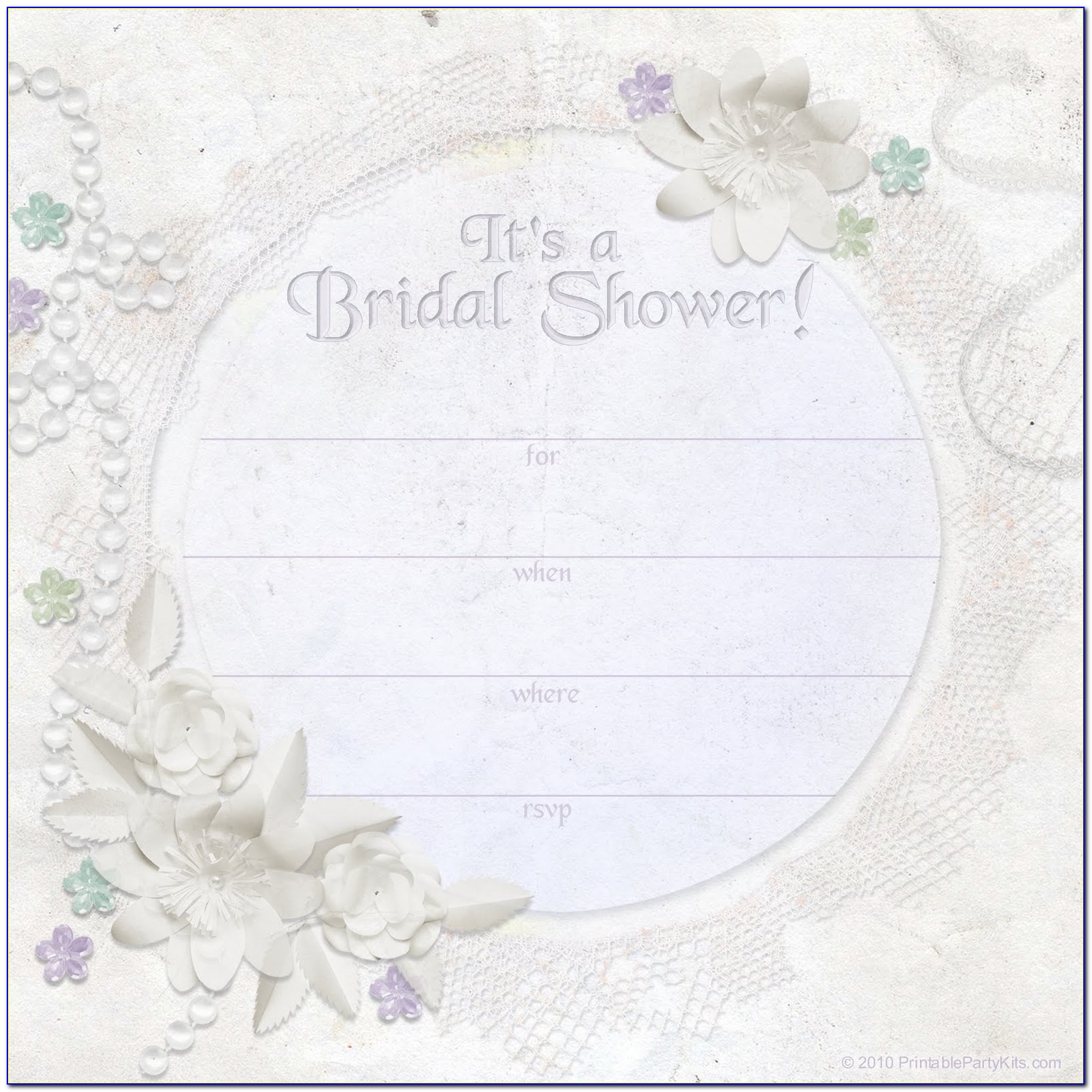 Bridal Shower Invitation Template Free Printable