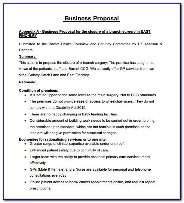 Business Proposal Letter Template Free Download