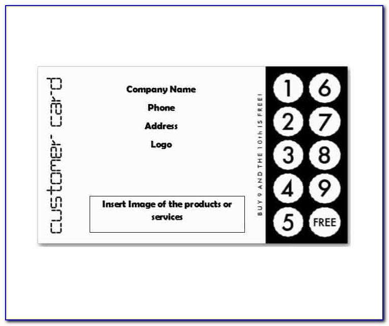 Business Punch Card Templates Free