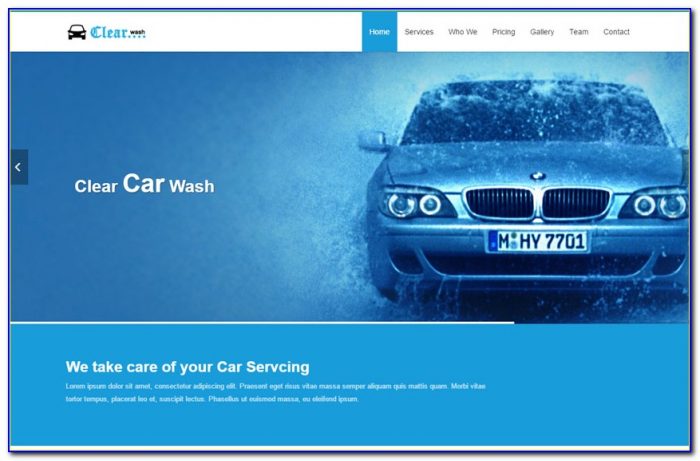 Car Wash Website Template Free Download