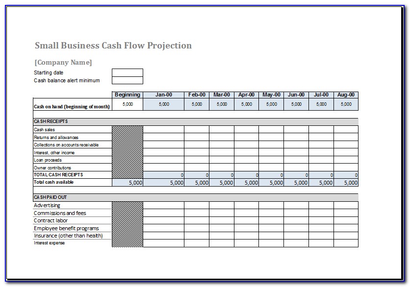 Cash Flow Forecasting Template Excel