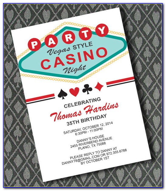 Casino Night Invitation Template Free