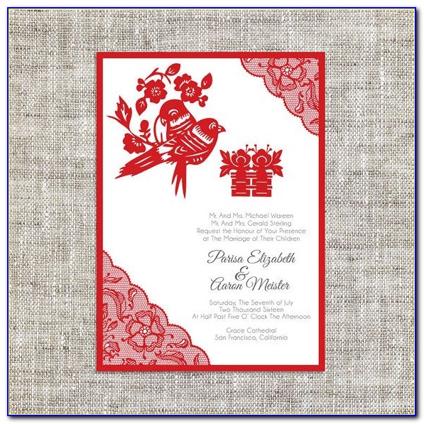 Chinese Wedding Invitation Card Template Download