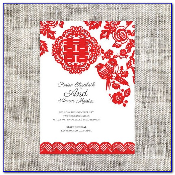 Chinese Wedding Invitation Card Template Free Download