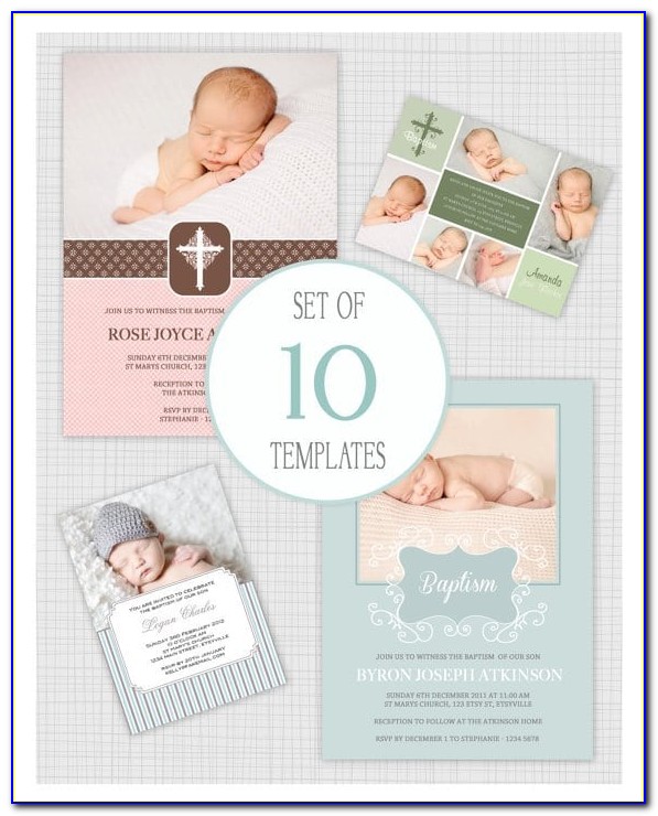 Christening Invitation Template Psd Free Download