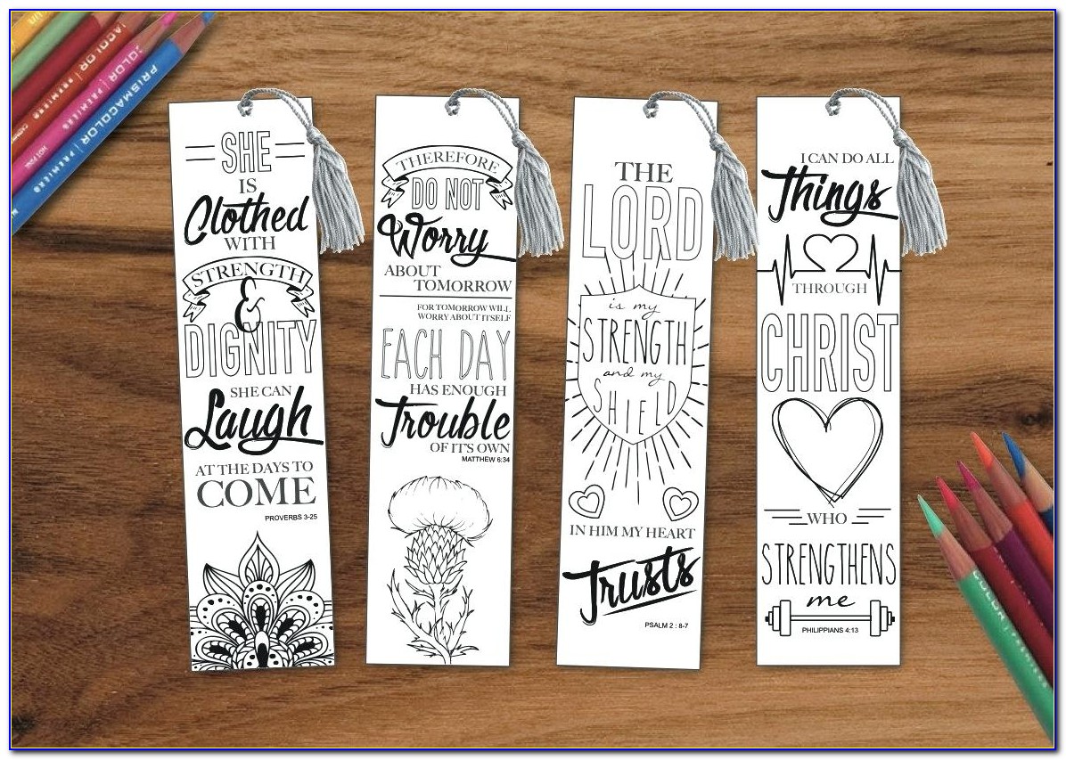 Christian Bookmark Templates For Word