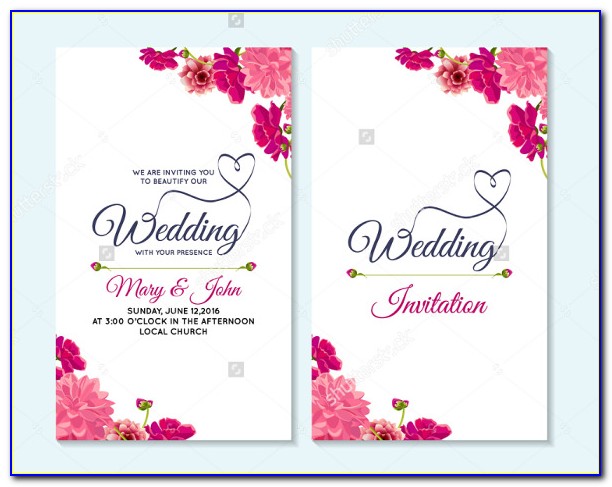 Christian Wedding Invitation Card Template