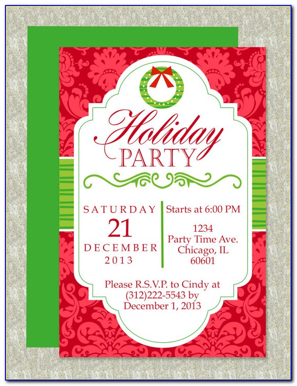 Christmas Invitation Template For Word Free