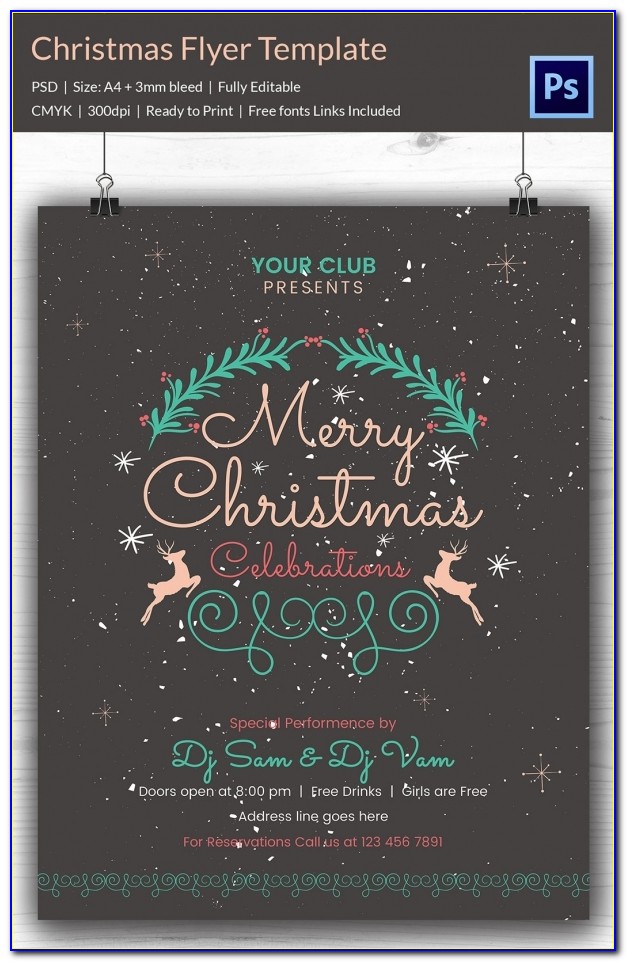 Christmas Party Flyer Template Download
