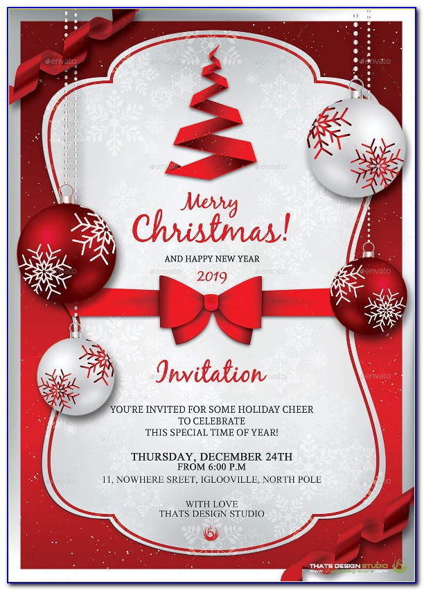 Christmas Party Invitation Template For Word