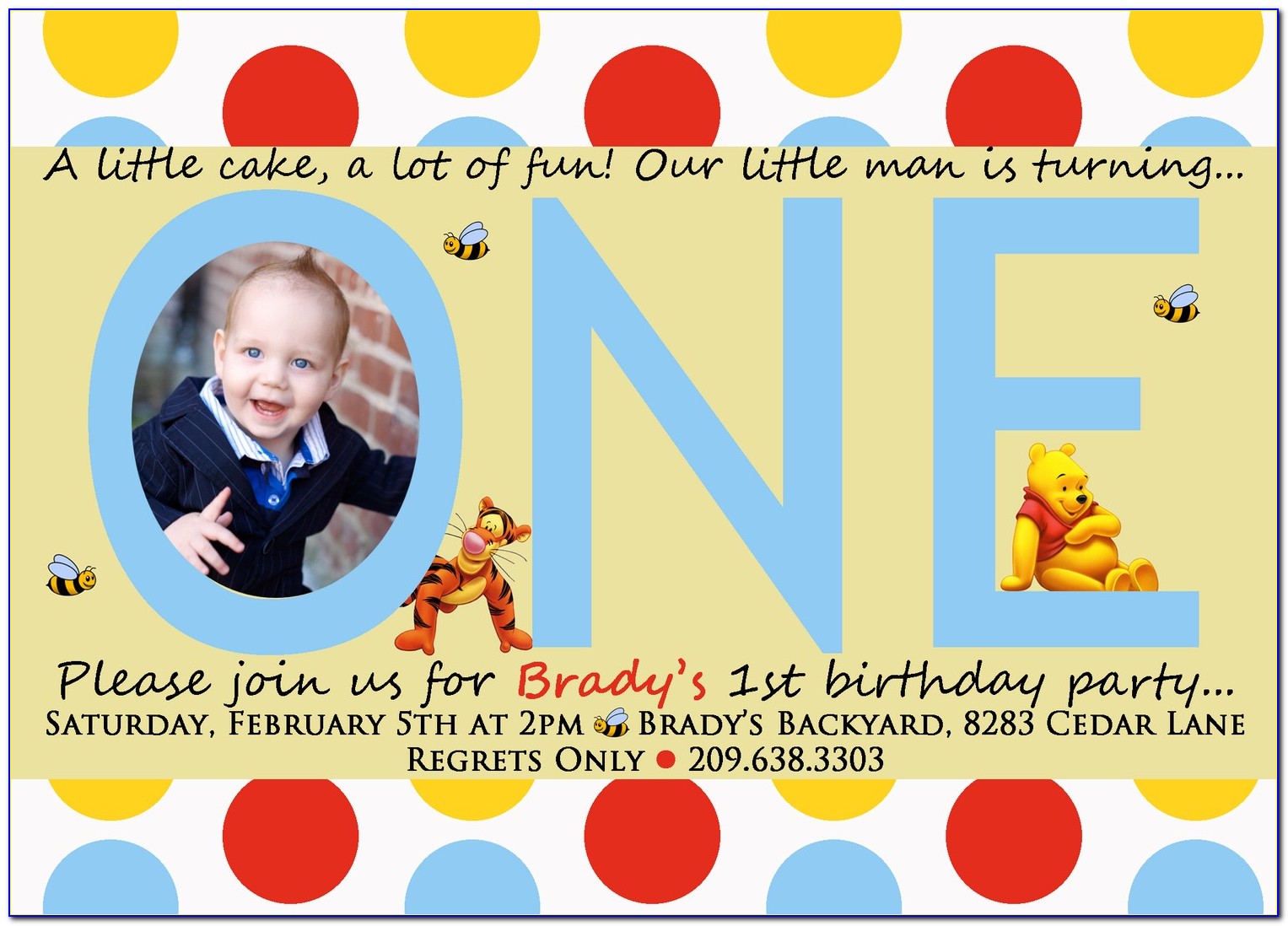 Classic Winnie The Pooh Baby Shower Invitation Templates