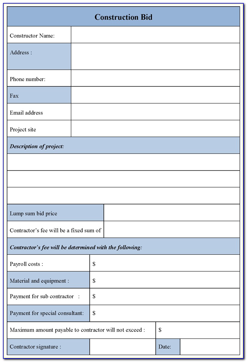 Cleaning Bid Proposal Template Free