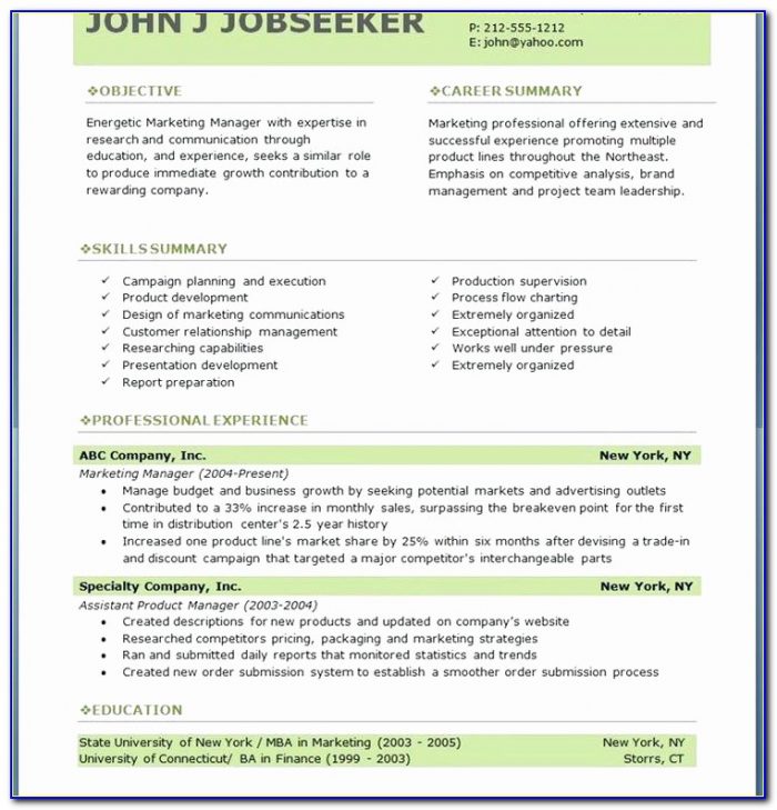 Of Completely Free Resume Template