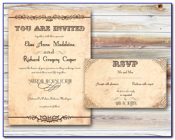 Country Wedding Invitation Templates Free