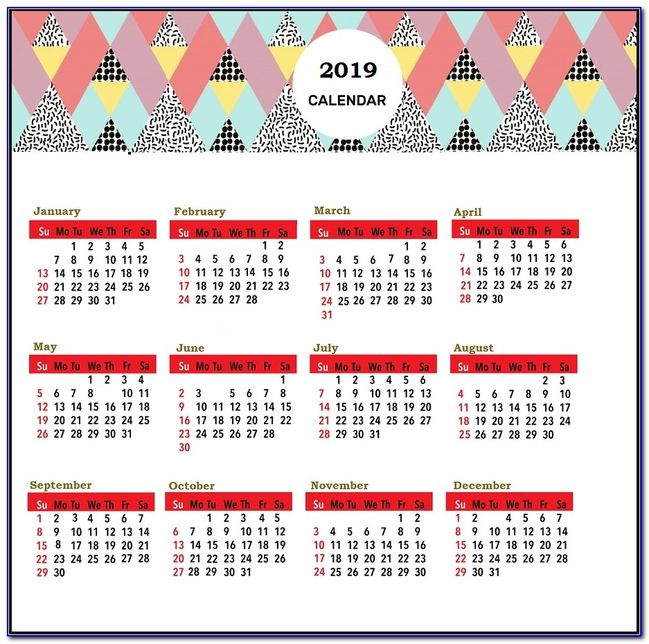 Desk Calendar Template Free Download