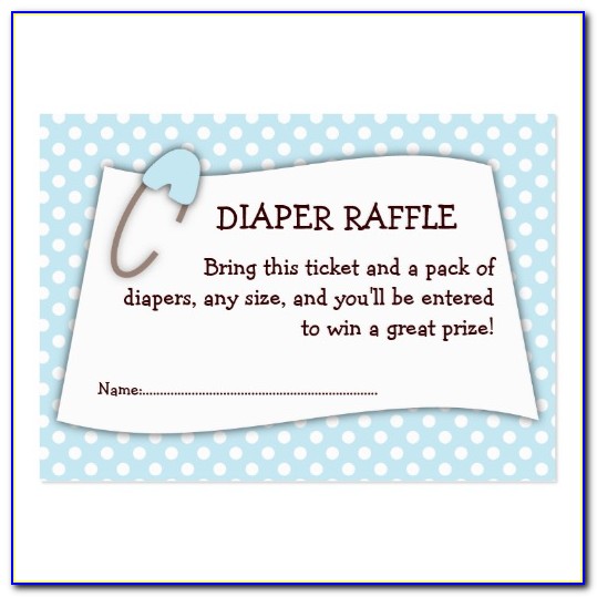 Diaper Raffle Card Template Free