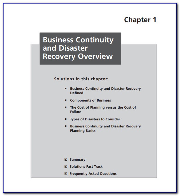 Disaster Recovery & Business Continuity Plan Template Kit