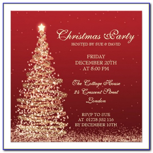 Elegant Christmas Invitations Templates Free