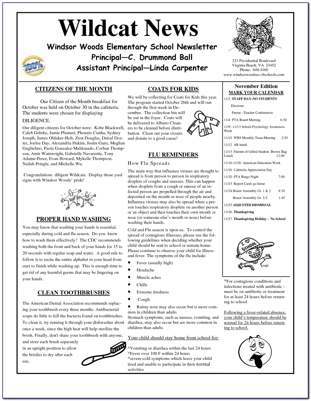Elementary Classroom Newsletter Template Free