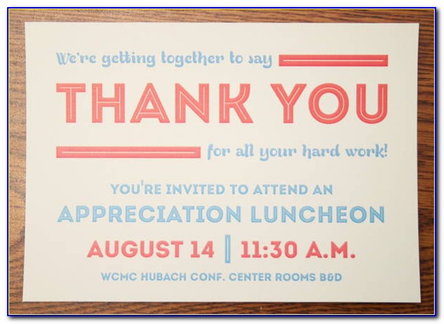 Employee Appreciation Lunch Invitation Template
