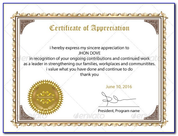 Employee Of The Month Award Certificate Template