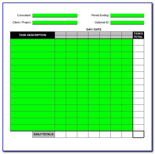 Excel Timesheet Template With Formulas Download