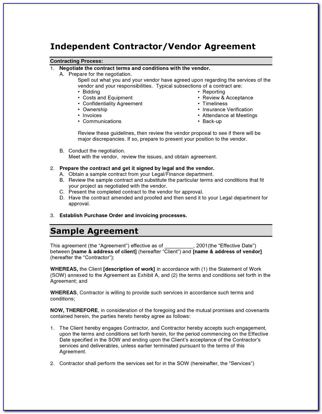 Exclusive Supply Agreement Template Free