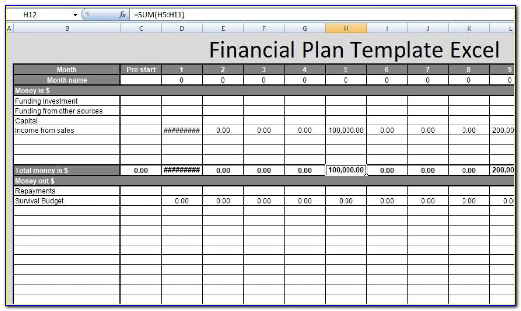Financial Proposal Template Excel