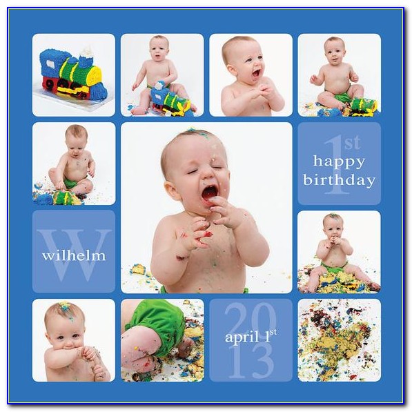 First Birthday Collage Template