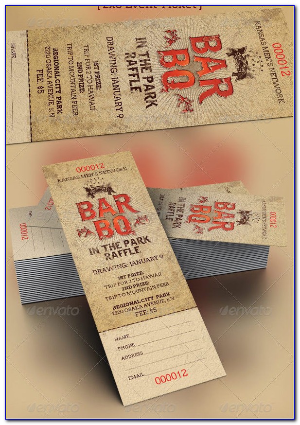 Free Bbq Tickets Template Word