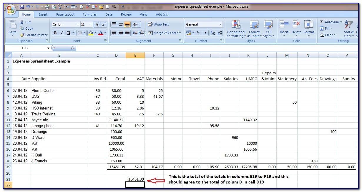 Free Bookkeeping Spreadsheet For Small Business Uk