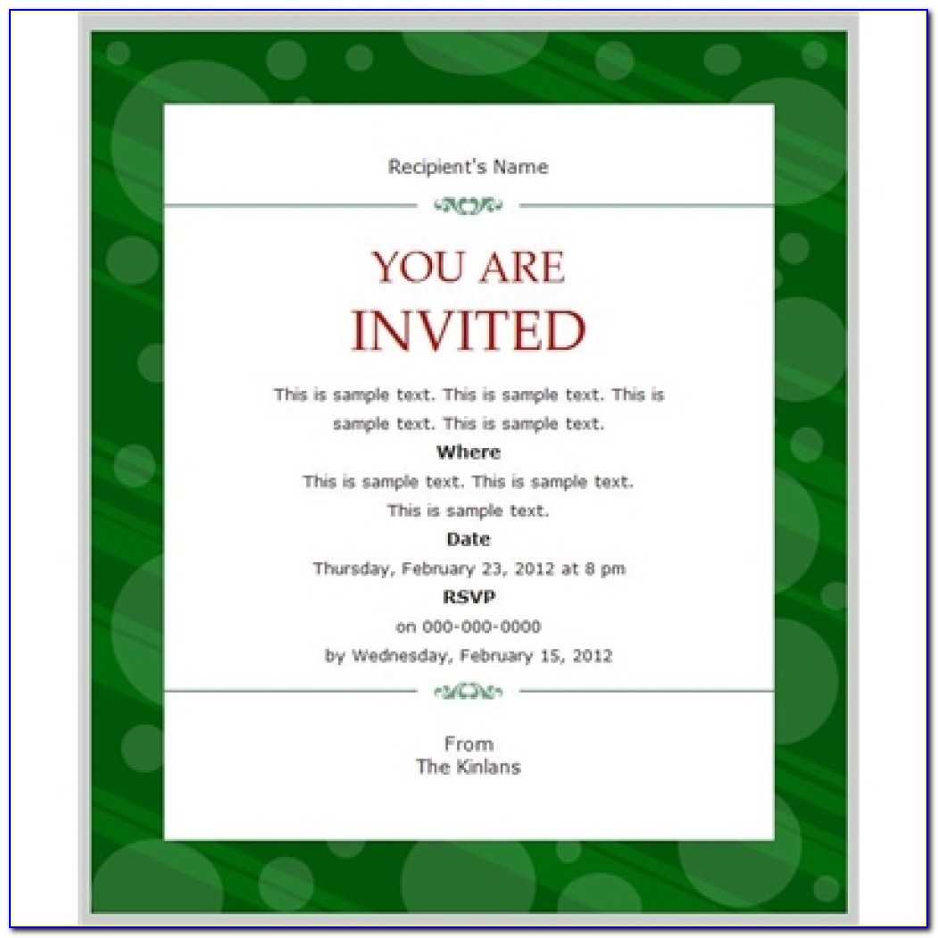 Free Business Party Invitation Templates