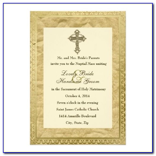 Free Catholic Wedding Invitation Templates
