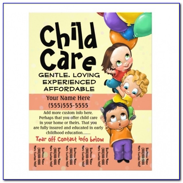 Free Child Care Flyer Templates Word