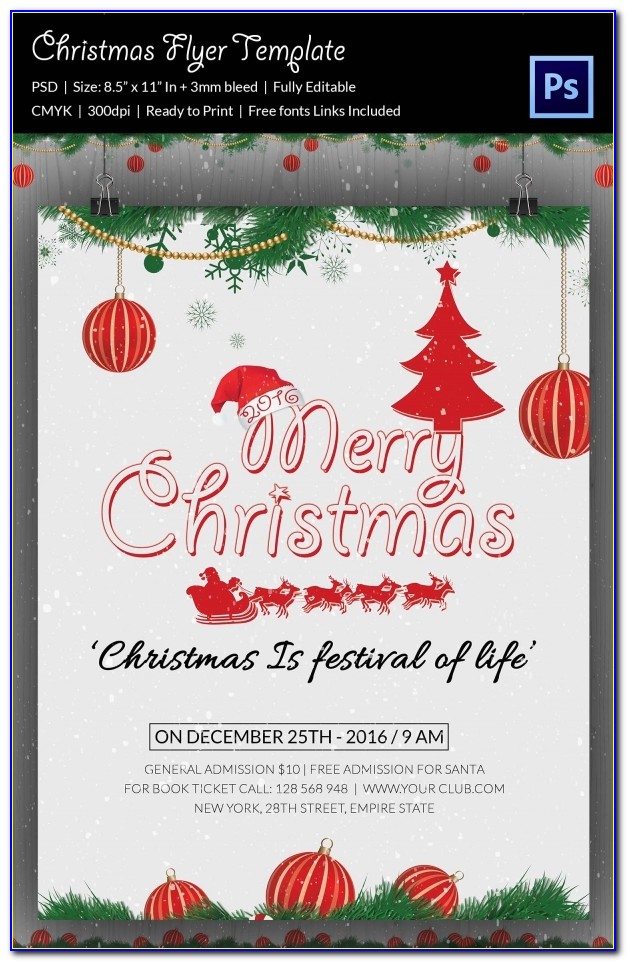 Free Christmas Flyer Template Downloads