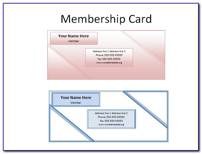 Free Club Membership Card Template