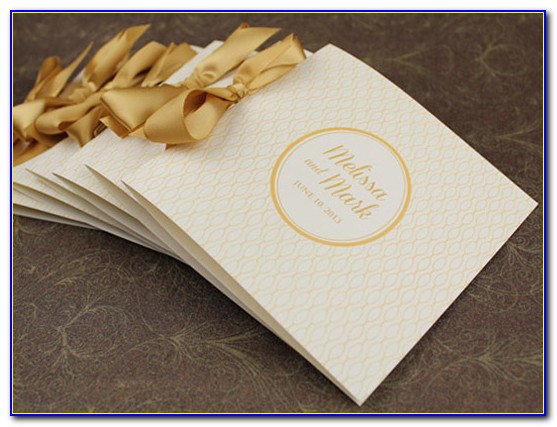 Free Downloadable Wedding Program Booklet Templates
