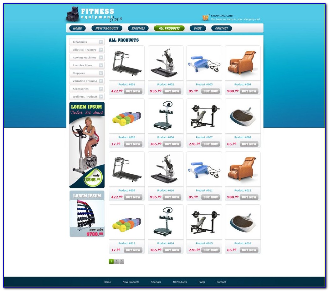 Free Ecommerce Web Templates Download