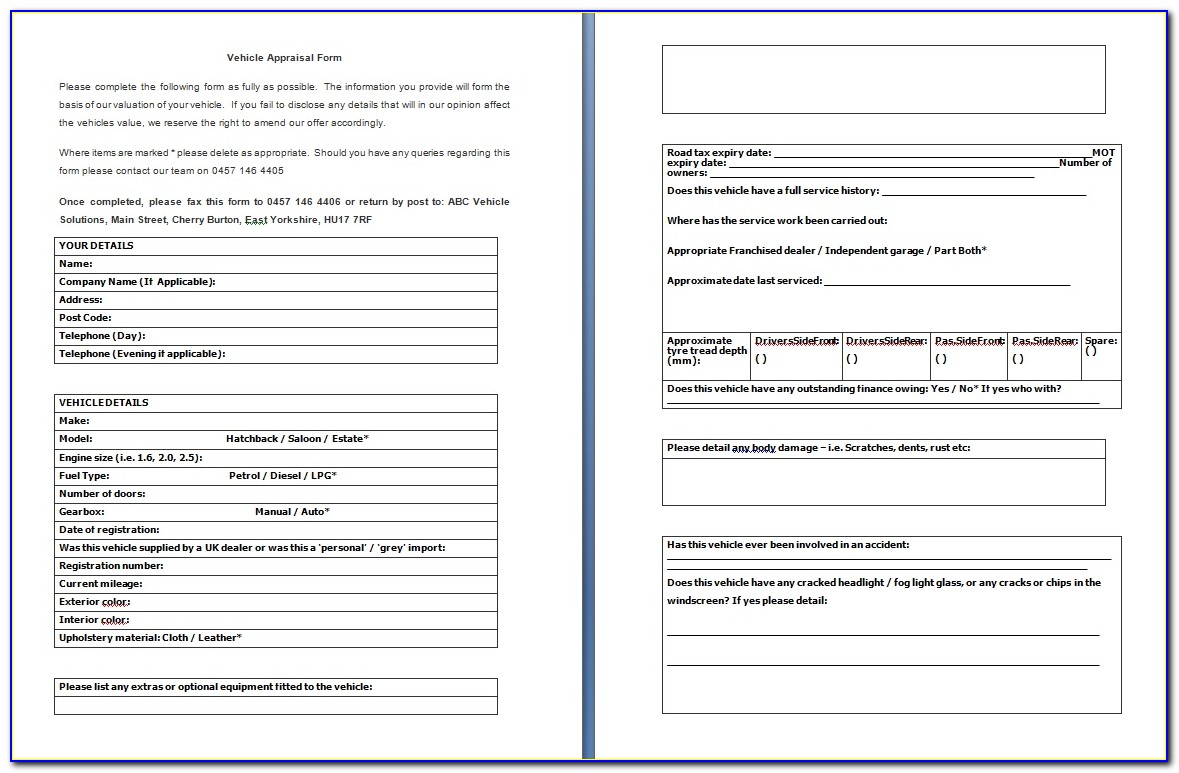 Free Employee Performance Appraisal Form Templat