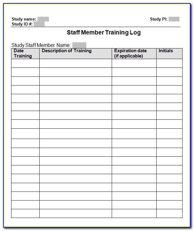 Free Employee Training Record Template Excel