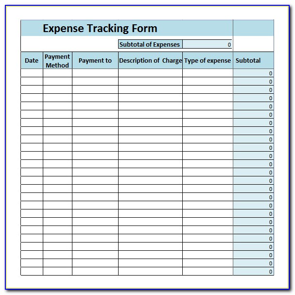 Free Expense Spreadsheet Template Excel
