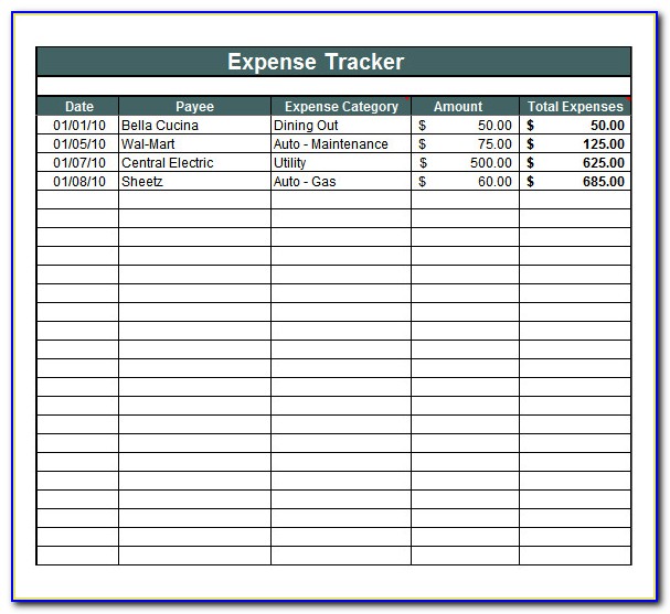Free Expense Tracker Template