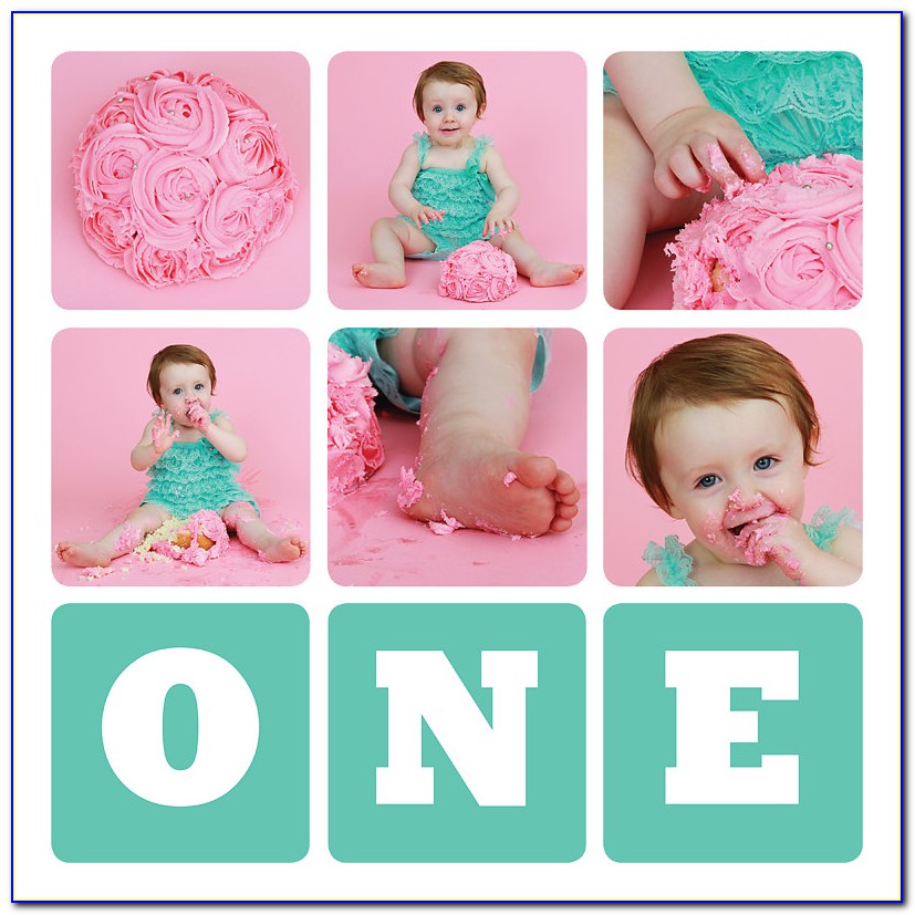 Free First Birthday Collage Template