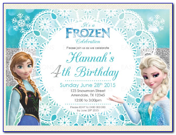 Free Frozen Invitation Template Psd