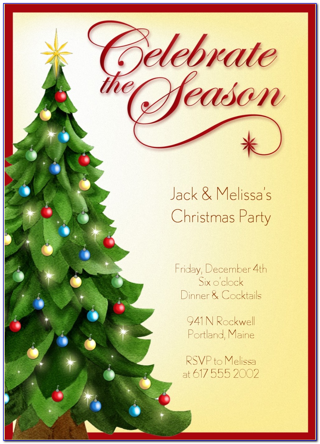 Free Holiday Invitation Templates For Word